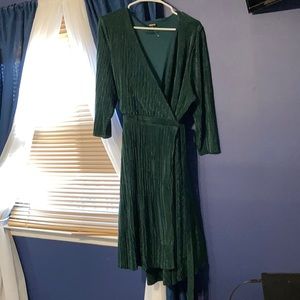 Torrid emerald green wrap dress